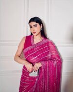 Presenting New wrapped in pink dipped in shine saree collection - Image 4
