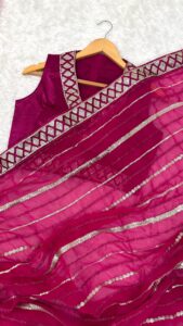 Presenting New wrapped in pink dipped in shine saree collection - Image 5