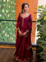 Presenting New Designer kurti Plazzo with dupatta set - Image 8