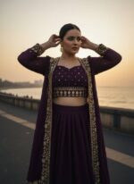 Launching New Designer Trending indo-western Lahenga choli set collection - Image 19