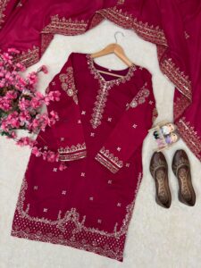 Presenting New Designer kurti Plazzo with dupatta set - Image 19