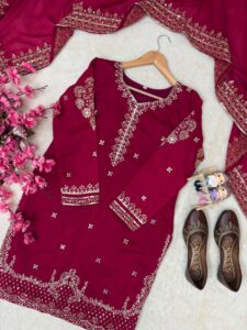 Presenting New Designer kurti Plazzo with dupatta set - Image 18