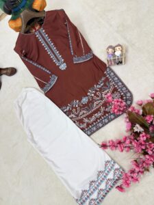 Launching New Designer Trending Kurti plazzo set - Image 10