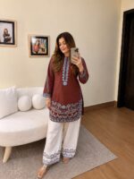 Launching New Designer Trending Kurti plazzo set - Image 4