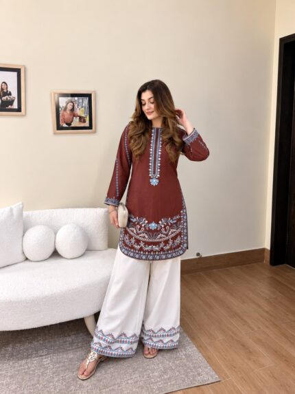 Launching New Designer Trending Kurti plazzo set