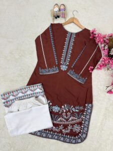 Launching New Designer Trending Kurti plazzo set - Image 8