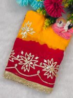 Presenting New Trending original Hand charkhi Gotta work saree - Image 10