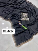 Rangoli chiffon saree Embroidery design Fancy saree collection - Image 6
