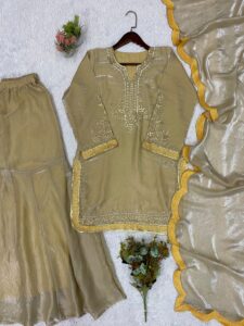 Presenting New Designer Kurta plazzo with Dupatta set - Image 5