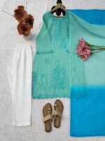 Presenting New Designer Premium Quality Top Pant with dupatta set - Image 15