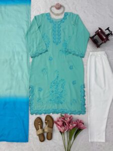 Presenting New Designer Premium Quality Top Pant with dupatta set - Image 17
