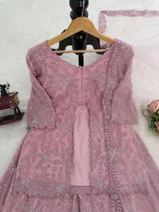 Presenting New Designer Embroidery design Top Plazzo with dupatta set - Image 11