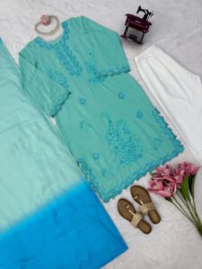 Presenting New Designer Premium Quality Top Pant with dupatta set - Image 16
