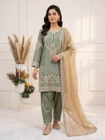 Presenting New Designer Heavy Embroidery work Top salwar with dupatta set
