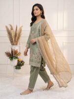 Presenting New Designer Heavy Embroidery work Top salwar with dupatta set - Image 2