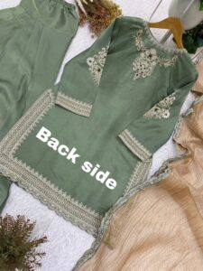 Presenting New Designer Heavy Embroidery work Top salwar with dupatta set - Image 7