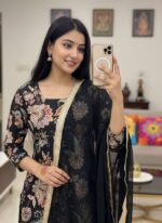 Presenting New Designer Trending floral Digital print kurti sharara with dupatta set - Image 19