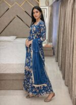 Presenting New Designer Trending floral Digital print kurti sharara with dupatta set - Image 8