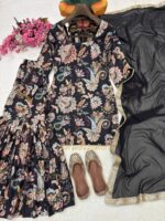Presenting New Designer Trending floral Digital print kurti sharara with dupatta set - Image 26