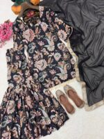 Presenting New Designer Trending floral Digital print kurti sharara with dupatta set - Image 24