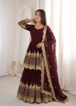 Presenting New Designer Embroidery design Top pent with dupatta set - Image 7