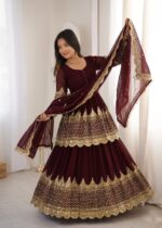 Presenting New Designer Embroidery design Top pent with dupatta set - Image 4