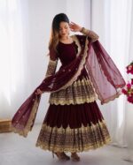 Presenting New Designer Embroidery design Top pent with dupatta set - Image 5