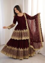Presenting New Designer Embroidery design Top pent with dupatta set - Image 8