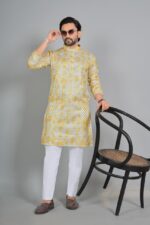 Presenting New Designer Trending printed Kurta pajama set for men wear - Image 8