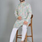 Presenting New Designer Trending printed Kurta pajama set for men wear