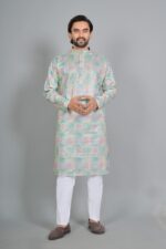 Presenting New Designer Trending printed Kurta pajama set for men wear - Image 4