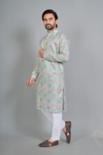 Presenting New Designer Trending printed Kurta pajama set for men wear - Image 2