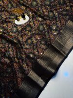 Presenting New Designer Printed Ajrakh mirror work Saree collection - Image 13