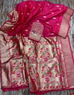 Presenting New Designer Embroidery work printed saree collection - Image 6
