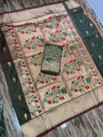 Presenting New Designer Embroidery work printed saree collection - Image 2