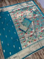 Presenting New Designer Embroidery work printed saree collection - Image 8