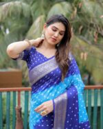 Presenting New Designer Trending Bhandhej printed saree collection - Image 9