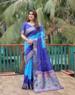 Presenting New Designer Trending Bhandhej printed saree collection - Image 8