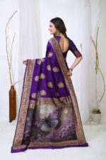 Presenting New Designer Peacock and Butterfly print Beautiful saree collection - Image 10