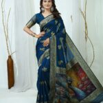 Presenting New Designer Peacock and Butterfly print Beautiful saree collection