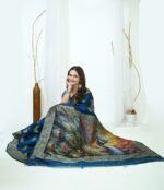 Presenting New Designer Peacock and Butterfly print Beautiful saree collection - Image 5