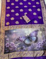 Presenting New Designer Peacock and Butterfly print Beautiful saree collection - Image 13