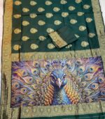 Presenting New Designer Peacock and Butterfly print Beautiful saree collection - Image 11