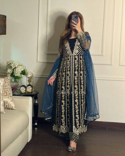 Presenting New Designer sequence & zari embroidered Anarkali Gown collection