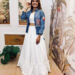 Presenting New Designer denim koti lahenga & blouse collection