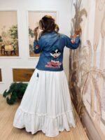Presenting New Designer denim koti lahenga & blouse collection - Image 6