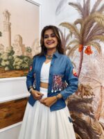 Presenting New Designer denim koti lahenga & blouse collection - Image 3
