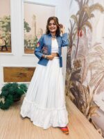 Presenting New Designer denim koti lahenga & blouse collection - Image 8