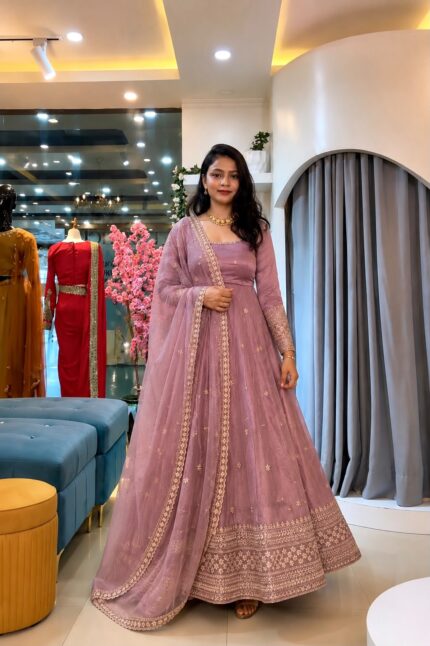 Presenting New Ethnic wear Designer Gown pant with dupatta set