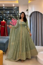 Presenting New Ethnic wear Designer Gown pant with dupatta set - Image 7